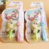 No.615 free aircraft with cartoon wheat straw kids tooth brush