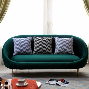 Nordic curved fabric sofa beauty salon lounge area sofa bedroom lazy sofa