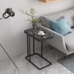 Nordic marble small coffee table simple modern living room iron sofa side table