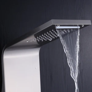 NOVATE304 stainless steel bathroom full-body shower tray with 2 full-body massage spray multifunctional waterfall shower panels