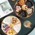 Import Nut classification fruit plate Japanese living room table snacks tray compartment snack plate ceramic food storage fruit plate from China