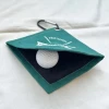 Nylon cloth waterproof golf ball cleaning towel built-in silicone cleaning brush
