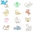 Import OEM metal clip gift assorted customized designs colorful paper clips from China