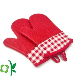 OKSILICONE Non Slip Oven Mitts 1 Pair Heat Resistant Cooking Silicon Pot Holder Waterproof BBQ Kitchen Oven Mitts