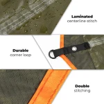Outdoor camping Waterproof sunshade rain fly shelter tent hammock tarp with led light
