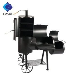 Outdoor Heavy Duty Large Barrel BBQ Charcoal Grill, Charcoal BBQ Grill Smoker