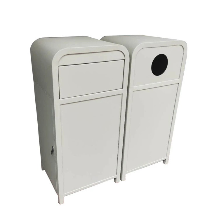 Outdoor Usage recycle waste bin in galvanized steel