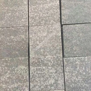 Outdoos flame cut floor tiles cobblestone paver G684 black stone granite