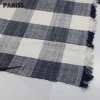 PARISS 100% cotton canvas slub linen look check fabric