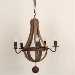 Pendant-Light-MG-1037 Vintage Iron Candle Industrial Chandelier Pendant Light Hanging Lamp for Restaurant Decorative