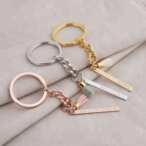 Personalized Monogram Keychain,factory wholesale Stainless Steel Keychain.