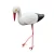 Import Plastic Little White Crane for garden decoration hunting decoy PB-HYX013 from China