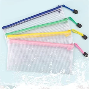 Plastic Travel Storage Zip File Bags PVC Zipper Pencil Pouch