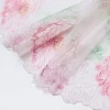Polyester Dyeing Colorful Foral Mesh Embroidery Lace for Bra Panty/Lingerie