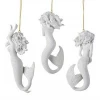 Polyresin/resin mermaid  Mermaid Ornaments | Beach House Bathroom Laundry Home Decor Wall Art | Set of 3
