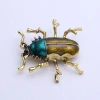 Popular Insect Brooch Simple Environmental Alloy Drop Oil Gold Beetle Brooch Metal Paint Insect Brooch