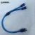 Import Popular products hot selling audio cable 1 male to 2 female transparent blue car RCA line from China