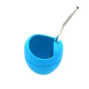 portable food grade silicone tea cup sets without handle