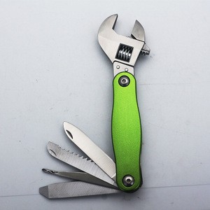 Portable Multipurpose Tool with Wrench Knife Saw Phillips Flat Screwdriver Metal File