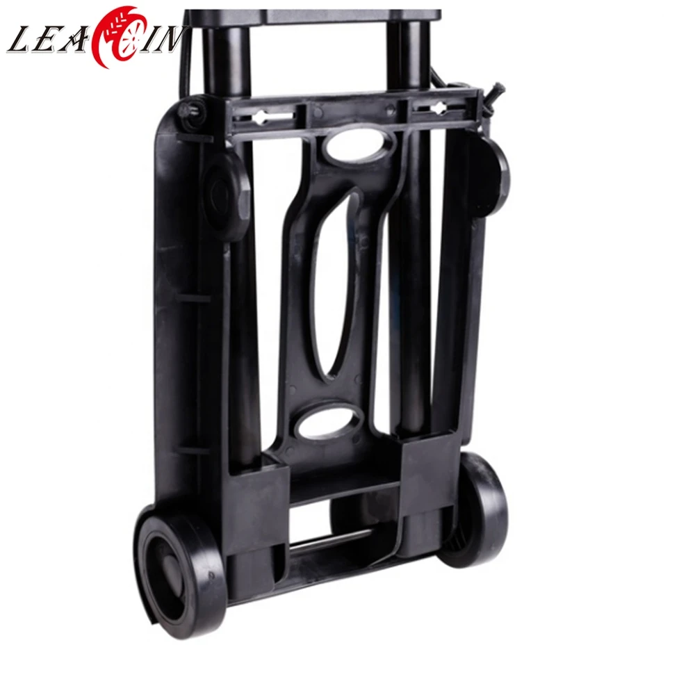 Portable Small Folding Push Hand Truck Trolley, Hand Collapsible Luggage Flatbed Dolly Trolley Cart Truck