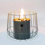 Portable Steel Propane Gas Fire Pit Outdoor Firebowl, Bronze