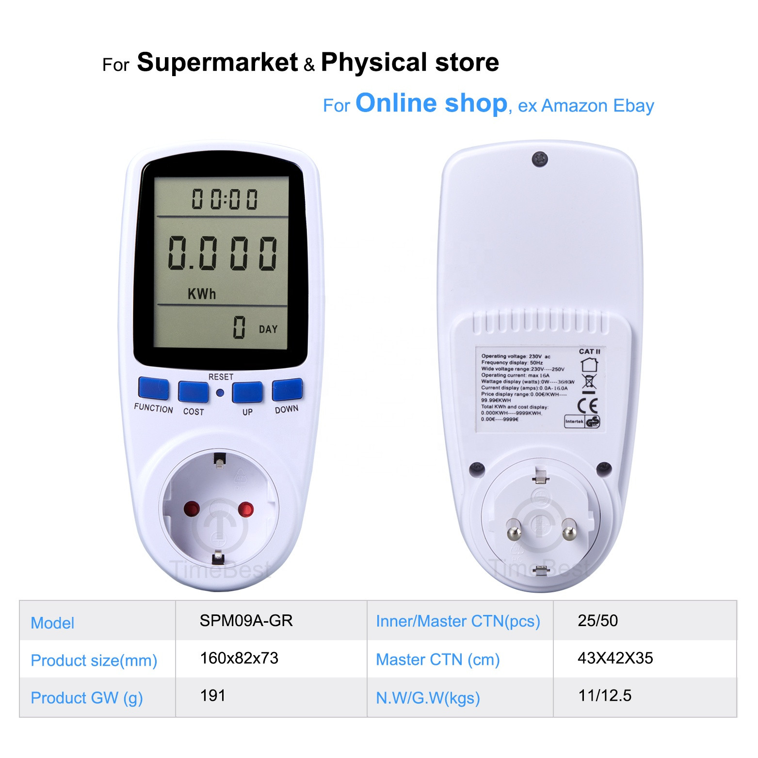 Buy Power Meter Energy Counter Consumption Usage Monitor Plug from ...