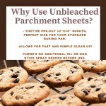 Premium non stick waterproof greaseproof unbleached pre cut baking parchment paper sheets custom