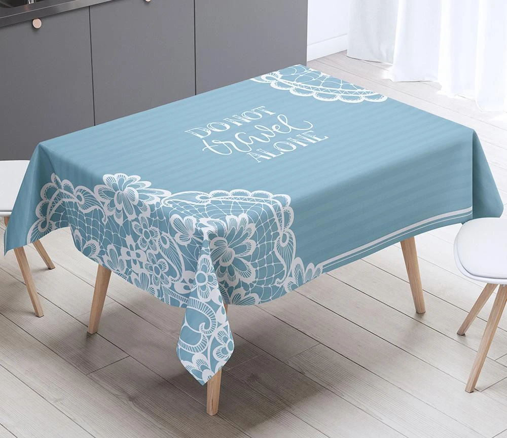 Printed Colorful Restaurant Tablecloth with fabric non-slip size 140x180cm