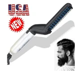 Private label Beard straightener brush Men's Hair Straightener brush Amazon topseller Men Hair Styling Hair brush straightener