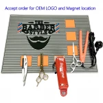 Pro rubber Salon barber mat Spa Beauty Flexible Silicone Counter Mat Hair Magnetic Salon rubber mat salon hair equipment