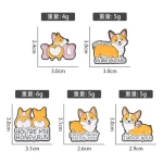 Professional Custom Logo Badge Manufacturer Fashion Brooch Cute Cartoon Corgi Dog Lapel Pin