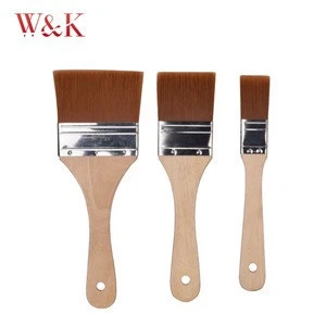 Professional design bulk nylon oil paint brush with wooden handle