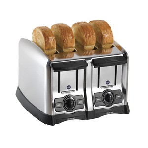professional toaster Proctor Silex Commercial 24850 4 Slot Light Duty Toaster, UL, w/ Smart Bagel Function, 120V, 1650W