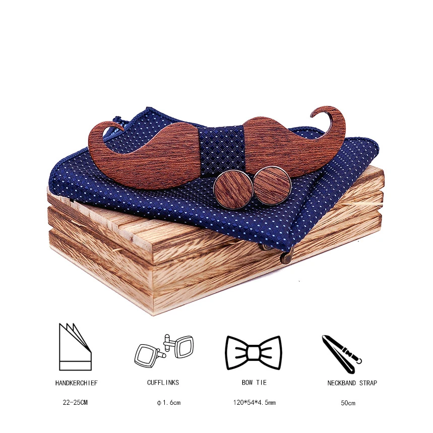 Promotion luxury valentine return gifts wooden bow tie