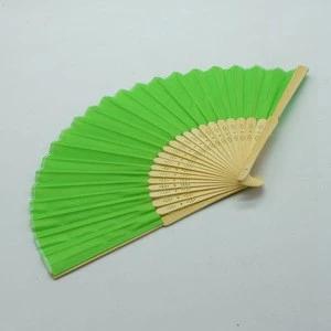 Promotional gifts colorful foldable bamboo hand fan