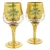 Import Promotional Multi Color Murano Glass Wine Glasses Goblets Moroccan Wine Drinking Glasses set from China