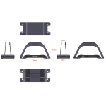Pulwtop ethernet usb hub type-c hub black multifunctional usb type c hub