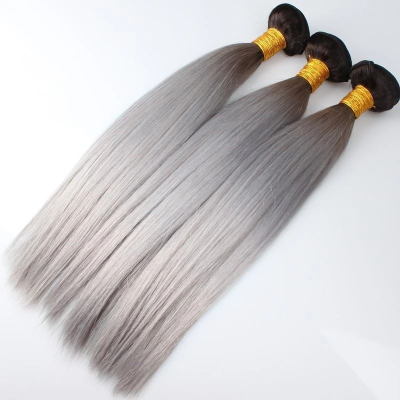 Qingdao Factory Wholesale Grey Remy Human Hair Weave, Brazilian virgin hair for sale