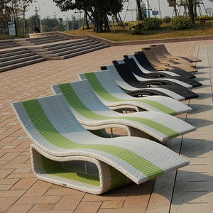 rattan chaise lounge outdoor pool side beach