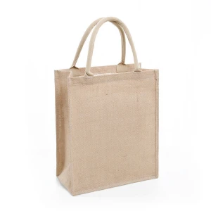 Raymond 2020 new arrivals wholesale customized logo natural color burlap eco friendly recyclable jute shopping bag