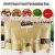 Import Recyclable coffee bags 250g Eight-Sided Brown Kraft Paper Zipper Square Flat Box Bottom Stand Up Pouch Packaging Snack Bags from China
