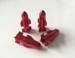 Red Rocket Car Tire Valve Stem Caps , Special Shape Car Spare Parts
