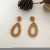 Import Retro Ethnic Weave Straw Wood Earrings Oval Knit Rattan Earring Bohemian Style Jewelry from China