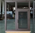RG130 modern style Double Tempered Glass Sound Proof Insulated aluminum alloy Casement Window with Screens