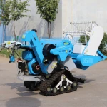 Rice threshing combine harvester manufacturer diesel-powered crawler new rice combine harvester