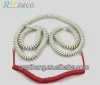 rj9 4p4c Telephone curve line telephone spiral cable/rj116p4c telephone spring cords