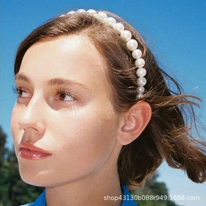 Round bead pearl headband hairpin nail bead headband accessories exclusively Hair accessories