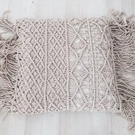 RT17020 Long Tassel Hand Woven Macrame Cushion Cover