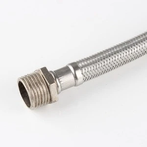 SA801-M12L-1-Tengbo F1/2&quot;*M1/2&quot; stainless steel  braided flexible metal hose for water heater/toilet tank/wash basin