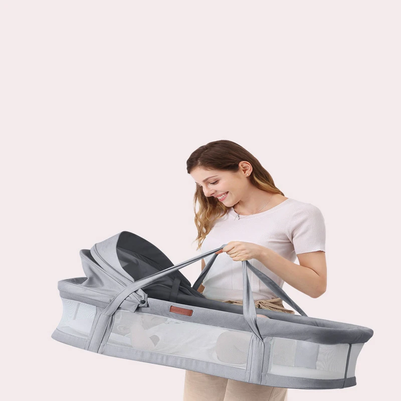 Safety portable foldable baby portable sleeping basket car cradle newborn multifunctional crib